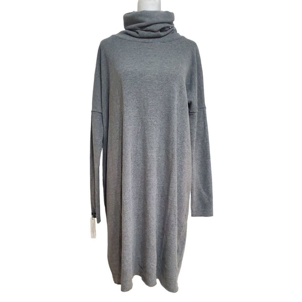 ALBUM DI FAMIGLIA S Heather Gray Oversized Turtleneck Dress NWT